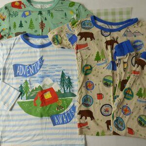 Little Sleepies Bamboo Camping T-Shirt & Pajama Bundle, Size 3T